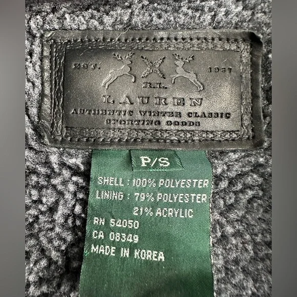 Lauren faux swede jacket winter coat black size S - Picture 8 of 13